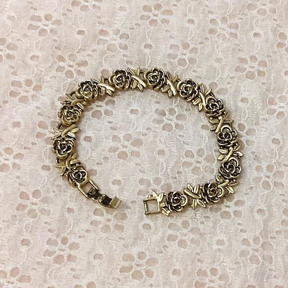 New Multi Rose Links Floral Bracelet Women's Jewelry Gifts - Picture 1 of 7